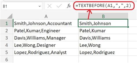 Excel TEXTBEFORE function .